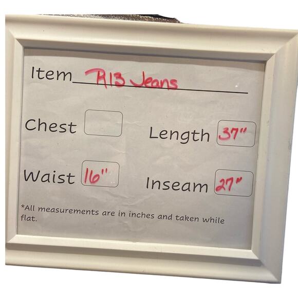 R13 Sequin Boyfriend Jeans Women's 26 Black Denim Distressed - Picture 14 of 14